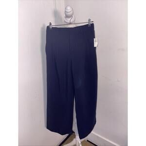GAP 90's Mid Rise Loose Wide Leg Khakis Navy Blue 100% Cotton Pants 6 PETITE $80